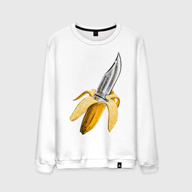 Мужской свитшот хлопок с принтом BANANA , 100% хлопок |  | banana | knife | pop art | банан | нож | оружие | поп арт