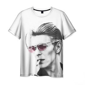 Мужская футболка 3D с принтом Дэвид Боуи , 100% полиэфир | прямой крой, круглый вырез горловины, длина до линии бедер | bowie | david bowie | david robert jones | ziggy stardust | боуи | дэвид боуи | музыка | рок