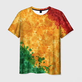 Мужская футболка 3D с принтом Reggae , 100% полиэфир | прямой крой, круглый вырез горловины, длина до линии бедер | бразилия | растоман | регги | хиппи