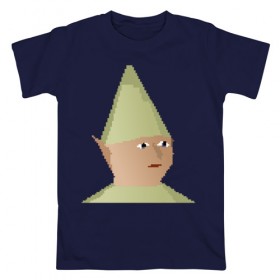 Мужская футболка хлопок с принтом Gnome Child , 100% хлопок | прямой крой, круглый вырез горловины, длина до линии бедер, слегка спущенное плечо. | game | gnome child | meme | mmorpg | rune fag | runescape | гном ребёнок | игра | мем | мморпг | рунскейп