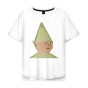 Мужская футболка хлопок Oversize с принтом Gnome Child , 100% хлопок | свободный крой, круглый ворот, “спинка” длиннее передней части | game | gnome child | meme | mmorpg | rune fag | runescape | гном ребёнок | игра | мем | мморпг | рунскейп