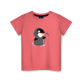 Детская футболка хлопок с принтом Косатка , 100% хлопок | круглый вырез горловины, полуприлегающий силуэт, длина до линии бедер | акула | дельфин | животные | касатка | кит | коса | лапочка | милый | мимими | море | рыбки | хищник