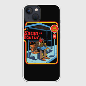 Чехол для iPhone 13 с принтом Satan Waitin ,  |  | 80 е | 80s | 90 е | 90s | oldschool | retro | retrowave | stranger thing | vintage | винтаж | олдскул | ретро | ретровейв | странные дела