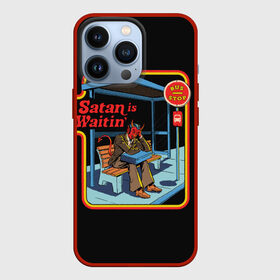 Чехол для iPhone 13 Pro с принтом Satan Waitin ,  |  | Тематика изображения на принте: 80 е | 80s | 90 е | 90s | oldschool | retro | retrowave | stranger thing | vintage | винтаж | олдскул | ретро | ретровейв | странные дела