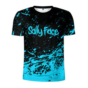 Мужская футболка 3D спортивная с принтом SALLY FACE , 100% полиэстер с улучшенными характеристиками | приталенный силуэт, круглая горловина, широкие плечи, сужается к линии бедра | face | game | horror | sally | sally face | игра | мальчик с протезом | салли | салли фейс | ужасы