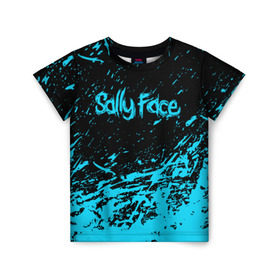 Детская футболка 3D с принтом SALLY FACE , 100% гипоаллергенный полиэфир | прямой крой, круглый вырез горловины, длина до линии бедер, чуть спущенное плечо, ткань немного тянется | face | game | horror | sally | sally face | игра | мальчик с протезом | салли | салли фейс | ужасы