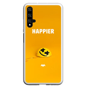 Чехол для Honor 20 с принтом Marshmello Happier , Силикон | Область печати: задняя сторона чехла, без боковых панелей | christopher | comstock | dj | dotcom | friends | marshmallow | marshmello | usa | диджей | друзья | комсток | крис | маршмэллоу | продюсер | сша