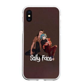 Чехол для iPhone XS Max матовый с принтом Sally Face , Силикон | Область печати: задняя сторона чехла, без боковых панелей | blue | diane | face | fisher | gizmo | henry | johnson | killer | larry | sally | генри | гизмо | джонсон | диана | ларри | лицо | салли | фейс | фишер