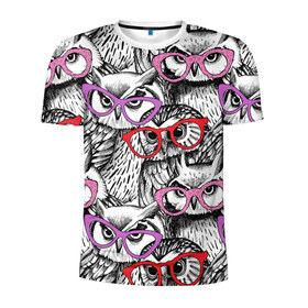 Мужская футболка 3D спортивная с принтом Совы , 100% полиэстер с улучшенными характеристиками | приталенный силуэт, круглая горловина, широкие плечи, сужается к линии бедра | birds | li | night | owls | predators | red | белый | взгляд | горошек | графика | картинка | красивый | красный | крутой | лучший | мода | модный | молодёжная | ночные | очки | птицы | рисунок | розовый | сила | сиреневый