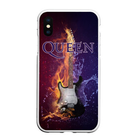 Чехол для iPhone XS Max матовый с принтом Queen , Силикон | Область печати: задняя сторона чехла, без боковых панелей | queen | брайан мэи | британская | группа | джон дикон | королева | роджер тейлор | рок | фредди меркьюри