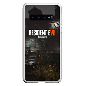 Чехол для Samsung Galaxy S10 с принтом RESIDENT EVIL 7 , Силикон | Область печати: задняя сторона чехла, без боковых панелей | biohazard | biohazard 7 | crocodile | fang | game | hand | monster | new umbrella | resident evil | resident evil 7 | umbrella | umbrella corp | umbrella corporation | zombie