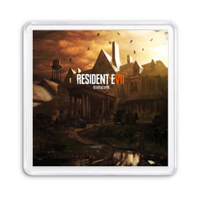 Магнит 55*55 с принтом RESIDENT EVIL 7 , Пластик | Размер: 65*65 мм; Размер печати: 55*55 мм | biohazard | biohazard 7 | crocodile | fang | game | hand | monster | new umbrella | resident evil | resident evil 7 | umbrella | umbrella corp | umbrella corporation | zombie