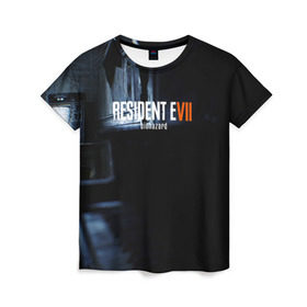Женская футболка 3D с принтом RESIDENT EVIL 7 , 100% полиэфир ( синтетическое хлопкоподобное полотно) | прямой крой, круглый вырез горловины, длина до линии бедер | 