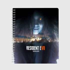 Тетрадь с принтом Resident Evil 7 , 100% бумага | 48 листов, плотность листов — 60 г/м2, плотность картонной обложки — 250 г/м2. Листы скреплены сбоку удобной пружинной спиралью. Уголки страниц и обложки скругленные. Цвет линий — светло-серый
 | biohazard | biohazard 7 | crocodile | fang | game | hand | monster | new umbrella | resident evil | resident evil 7 | umbrella | umbrella corp | umbrella corporation | zombie