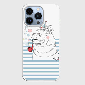 Чехол для iPhone 13 Pro с принтом Бегемот моряк ,  |  | a | blush | bubbles | cap | deck | hippo | pipe | sailor | sea | ship | smokes | stripes | бегемот | графика | детский | искусство | картинка | корабль | крутой | лучший | мода | модный | молодёжная | море | моряк | палуба | пилотка | полосы