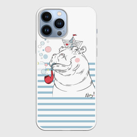 Чехол для iPhone 13 Pro Max с принтом Бегемот моряк ,  |  | a | blush | bubbles | cap | deck | hippo | pipe | sailor | sea | ship | smokes | stripes | бегемот | графика | детский | искусство | картинка | корабль | крутой | лучший | мода | модный | молодёжная | море | моряк | палуба | пилотка | полосы