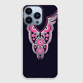 Чехол для iPhone 13 Pro с принтом Сова ,  |  | art | b | birds | drawing | graphics | look | night | ornament | owl | pattern | picture | predator | взгляд | графика | искусство | картинка | крутой | лучший | мода | модный | молодёжная | ночной | орнамент | птицы | рисунок | розовый | сова