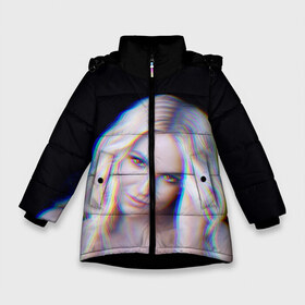 Зимняя куртка для девочек 3D с принтом Britney Glitch , ткань верха — 100% полиэстер; подклад — 100% полиэстер, утеплитель — 100% полиэстер. | длина ниже бедра, удлиненная спинка, воротник стойка и отстегивающийся капюшон. Есть боковые карманы с листочкой на кнопках, утяжки по низу изделия и внутренний карман на молнии. 

Предусмотрены светоотражающий принт на спинке, радужный светоотражающий элемент на пуллере молнии и на резинке для утяжки. | britney | britneyspears | glitch | icon | jean | pop | princess | spears | usa | бритни | бритниспирс | глич | джин | поп | работа | спирс | сша