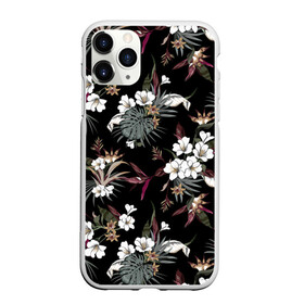 Чехол для iPhone 11 Pro Max матовый с принтом Белые цветы , Силикон |  | bouquets | field | flora | flowers | leaves | pat | букеты | графика | искусство | картинка | красивый | красный | крутой | листья | мода | модный | молодёжная | орнамент | полевые | рисунок | розы | рукоделие | стиль