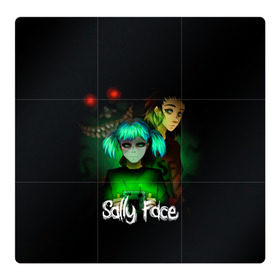 Магнитный плакат 3Х3 с принтом Sally Face , Полимерный материал с магнитным слоем | 9 деталей размером 9*9 см | blue | diane | face | fisher | gizmo | henry | johnson | killer | larry | sally | генри | гизмо | джонсон | диана | ларри | лицо | салли | фейс | фишер