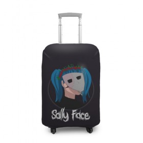 Чехол для чемодана 3D с принтом Sally Face , 86% полиэфир, 14% спандекс | двустороннее нанесение принта, прорези для ручек и колес | 
