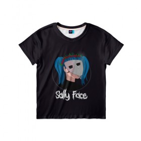 Детская футболка 3D с принтом Sally Face , 100% гипоаллергенный полиэфир | прямой крой, круглый вырез горловины, длина до линии бедер, чуть спущенное плечо, ткань немного тянется | 
