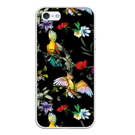 Чехол для iPhone 5/5S матовый с принтом Попугаи , Силикон | Область печати: задняя сторона чехла, без боковых панелей | parrots | ветки | графика | джунгли | искусство | картинка | красивый | красный | крутой | листья | мода | модный | молодёжная | орнамент | попугаи | рисунок | розовый | рукоделие | синий | стиль