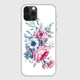 Чехол для iPhone 12 Pro Max с принтом Цветы , Силикон |  | Тематика изображения на принте: bouquets | flowers | pattern | roses | букеты | графика | жёлтый | зелёный | искусство | картинка | красивый | крутой | листья | мода | модный | молодёжная | оранжевый | орнамент | рисунок | розовый | розы | рукоделие