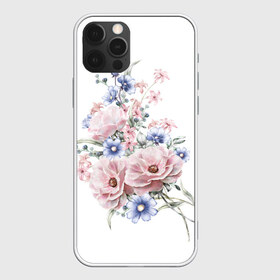 Чехол для iPhone 12 Pro Max с принтом Цветы , Силикон |  | Тематика изображения на принте: bouquets | flowers | pattern | roses | букеты | графика | жёлтый | зелёный | искусство | картинка | красивый | крутой | листья | мода | модный | молодёжная | оранжевый | орнамент | рисунок | розовый | розы | рукоделие