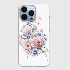 Чехол для iPhone 13 Pro с принтом Цветы ,  |  | Тематика изображения на принте: bouquets | flowers | pattern | roses | букеты | графика | жёлтый | зелёный | искусство | картинка | красивый | крутой | листья | мода | модный | молодёжная | оранжевый | орнамент | рисунок | розовый | розы | рукоделие