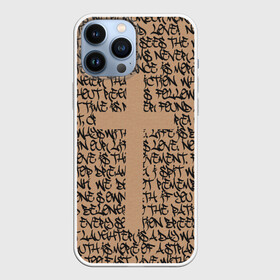 Чехол для iPhone 13 Pro Max с принтом Каллиграфити и крест ,  |  | Тематика изображения на принте: арт | боди ар | бодиарт | буквы | граффити | каллиграфия | крест | лампас | покрас | слова | стритарт | текст | улица