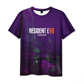 Мужская футболка 3D с принтом Resident evil 7 , 100% полиэфир | прямой крой, круглый вырез горловины, длина до линии бедер | 