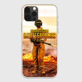 Чехол для iPhone 12 Pro с принтом PUBG , силикон | область печати: задняя сторона чехла, без боковых панелей | 2019 | battle royale | battlegrounds | chicken | cs:go | csgo | dinner | dota | dota2 | playerunknown’s | pubg | winner | боевик | война | игры | известные | королевская битва | ксго | оружие | пабг | шутеры