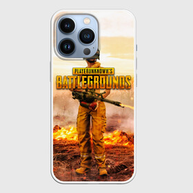 Чехол для iPhone 13 Pro с принтом PUBG ,  |  | Тематика изображения на принте: 2019 | battle royale | battlegrounds | chicken | cs:go | csgo | dinner | dota | dota2 | playerunknown’s | pubg | winner | боевик | война | игры | известные | королевская битва | ксго | оружие | пабг | шутеры