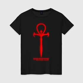 Женская футболка хлопок с принтом Символ Маскарада , 100% хлопок | прямой крой, круглый вырез горловины, длина до линии бедер, слегка спущенное плечо | blood | bloodlines | game | the masquerade | vampire | вампир | капли | кровь | маскарад