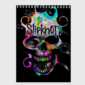 Скетчбук с принтом Slipknot , 100% бумага
 | 48 листов, плотность листов — 100 г/м2, плотность картонной обложки — 250 г/м2. Листы скреплены сверху удобной пружинной спиралью | slipknot | грув | группа | джои джордисон | кори тейлор | метал | мик томсон | ню | петля | рок | слипкнот | удавка