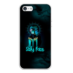 Чехол для iPhone 5/5S матовый с принтом Sally Face , Силикон | Область печати: задняя сторона чехла, без боковых панелей | sally face | гизмо | девид | девочка | игра | лари | ларри | мальчик | маска | мрачная | на лице | пых | с протезом | сал | сали | салли | салли фейс | фейс | фэйс | эддисон | эшли