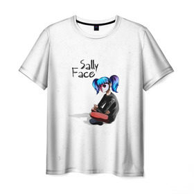 Мужская футболка 3D с принтом Sally Face , 100% полиэфир | прямой крой, круглый вырез горловины, длина до линии бедер | 