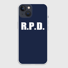 Чехол для iPhone 13 с принтом R.P.D. LEON S.KENNEDY ,  |  | Тематика изображения на принте: ada wong | biohazard | game | gamer | leon | logo | mistic | raccoon city | re2 | resident evil 2 | rpd | stars | umbrella | ада вонг | амбрелла | зомби | игра | мистика | ужасы