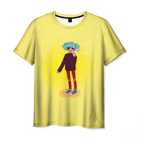 Мужская футболка 3D с принтом Sally Face , 100% полиэфир | прямой крой, круглый вырез горловины, длина до линии бедер | 