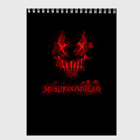 Скетчбук с принтом Mushroomhead , 100% бумага
 | 48 листов, плотность листов — 100 г/м2, плотность картонной обложки — 250 г/м2. Листы скреплены сверху удобной пружинной спиралью | ac dc | disturbed | linkin park | lp | metal | metallica | mushroomhead | music | pop | rap | rock | slipknot | song | метал | музыка | рок