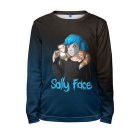 Детский лонгслив 3D с принтом Sally Face , 100% полиэстер | длинные рукава, круглый вырез горловины, полуприлегающий силуэт
 | sally face | гизмо | девид | девочка | игра | лари | ларри | мальчик | маска | мрачная | на лице | пых | с протезом | сал | сали | салли | салли фейс | фейс | фэйс | эддисон | эшли