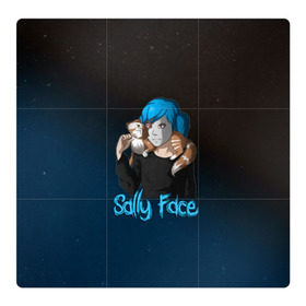 Магнитный плакат 3Х3 с принтом Sally Face , Полимерный материал с магнитным слоем | 9 деталей размером 9*9 см | sally face | гизмо | девид | девочка | игра | лари | ларри | мальчик | маска | мрачная | на лице | пых | с протезом | сал | сали | салли | салли фейс | фейс | фэйс | эддисон | эшли