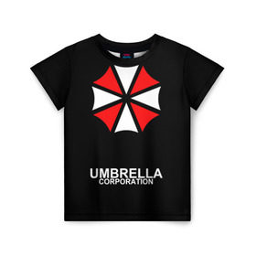 Детская футболка 3D с принтом РЮКЗАК UMBRELLA , 100% гипоаллергенный полиэфир | прямой крой, круглый вырез горловины, длина до линии бедер, чуть спущенное плечо, ткань немного тянется | Тематика изображения на принте: ada wong | biohazard | game | gamer | leon | logo | mistic | raccoon city | re2 | resident evil 2 | rpd | stars | umbrella | ада вонг | амбрелла | зомби | игра | мистика | ужасы