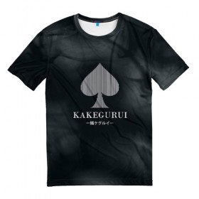 Мужская футболка 3D с принтом Kakegurui , 100% полиэфир | прямой крой, круглый вырез горловины, длина до линии бедер | compulsive gambler | kakegurui | yumeko | анидаб | аниме | аримэ | безумный азарт | дорама | ёнкома | какегуру | какегуруи | манга | мидари | мэари саотомэ | рёта сузуи | юмэко джабами