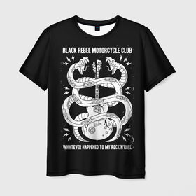 Мужская футболка 3D с принтом Black Rebel Motorcycle Club , 100% полиэфир | прямой крой, круглый вырез горловины, длина до линии бедер | black rebel motorcycle club | brmc | rock | группы | инди | музыка | рок | рок н ролл