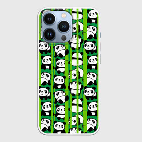 Чехол для iPhone 13 Pro с принтом Медведи панда ,  |  | animals | bamboo | bears | branches | funny | panda | trees | аниме | бамбук | весёлые | ветки | графика | деревья | животные | зелёный | искусство | картинка | красивый | крутой | малыши | медведи | мода | модный | молодёжная