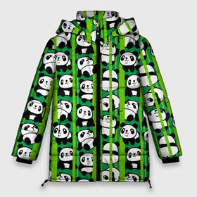 Женская зимняя куртка 3D с принтом Медведи панда , верх — 100% полиэстер; подкладка — 100% полиэстер; утеплитель — 100% полиэстер | длина ниже бедра, силуэт Оверсайз. Есть воротник-стойка, отстегивающийся капюшон и ветрозащитная планка. 

Боковые карманы с листочкой на кнопках и внутренний карман на молнии | animals | bamboo | bears | branches | funny | panda | trees | аниме | бамбук | весёлые | ветки | графика | деревья | животные | зелёный | искусство | картинка | красивый | крутой | малыши | медведи | мода | модный | молодёжная