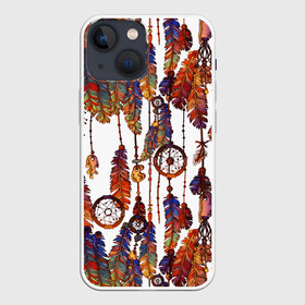 Чехол для iPhone 13 mini с принтом Бохо ,  |  | boho | hippie | белый | бохо | бусы | винтаж | графика | индейцы | искусство | камни | картинка | крутой | ловцы | лучший | милитари | мода | модный | молодёжная | ожелелье | перья | рисунок | сафари | снов