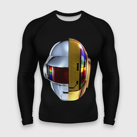 Мужской рашгард 3D с принтом Daft Punk ,  |  | daft punk | electronic | house | human | music | robot | дафт панк | музыка | синти поп | хаус | электроника